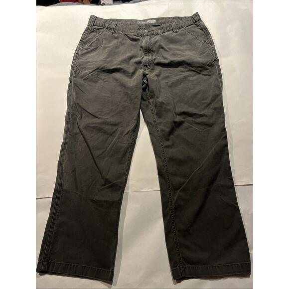 Carhartt Men’s 42x31 Canvas Carpenter Workwear Gray Outdoor Workwear Travel - Picture 2 of 14
